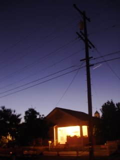 san leandro suburban skyline at dusk